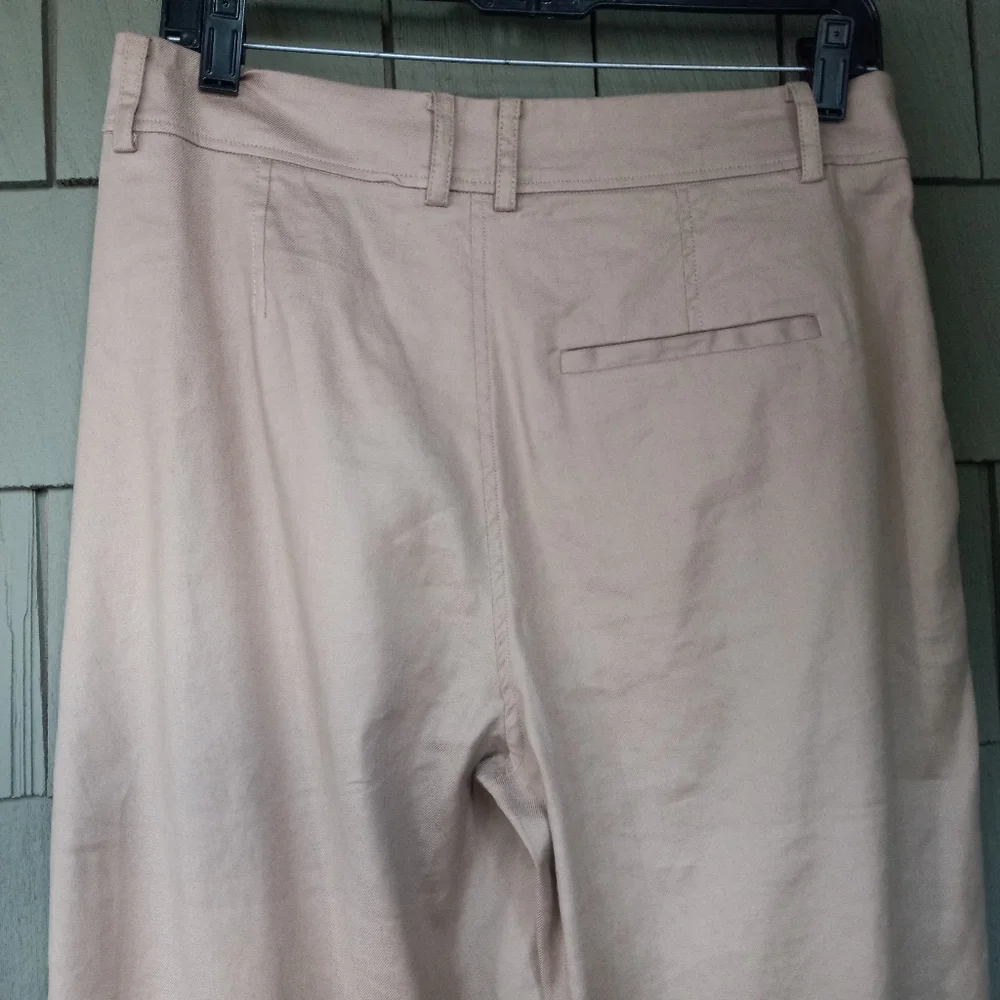 The Reset R Label Slouchy Trouser Pleated Ankle Pant Taupe Size S - Picture 4 of 6